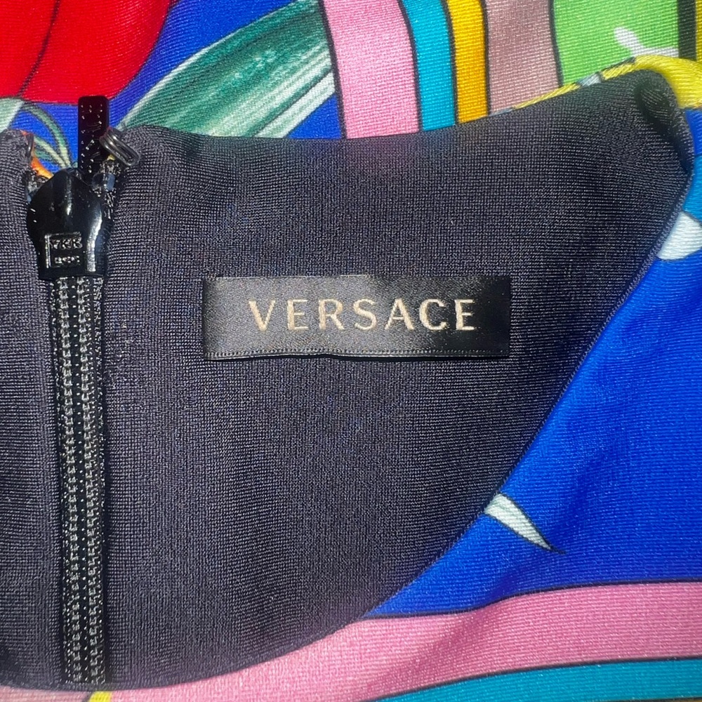 VERSACE Mixed Floral-Print Bodysuit SZ 6 - Picture 4 of 6